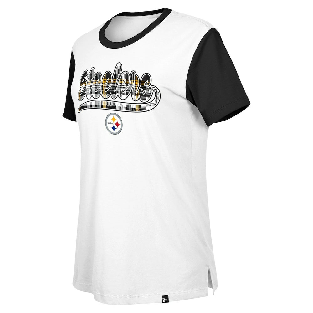 Pittsburgh Steelers New Era Women's 3rd Down T-Shirt White/Black