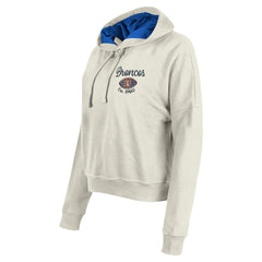 Denver Broncos New Era Women's 3rd Down Historic Pullover Hoodie Cream