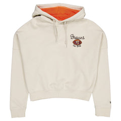 Cleveland Browns New Era Women's 3rd Down Historic Pullover Hoodie Cream