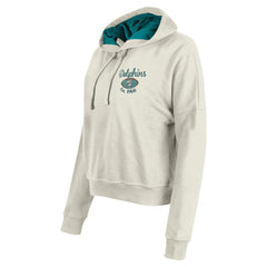 Miami Dolphins New Era Women's 3rd Down Historic Pullover Hoodie Cream