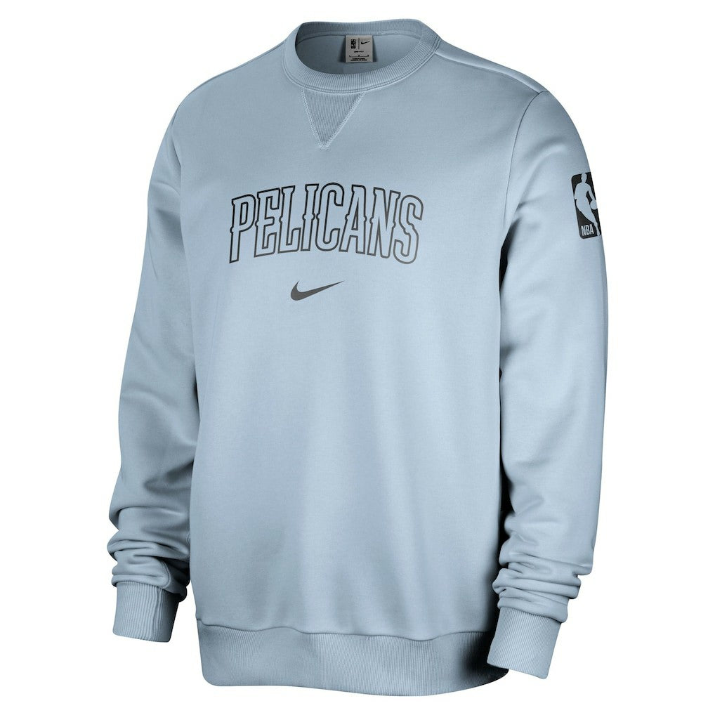 New Orleans Pelicans Courtside Standard Issue Performance Pullover Sweatshirt Light Blue