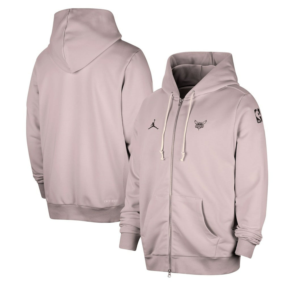Charlotte Hornets Jordan Brand Authentic Standard Issue Full-Zip Hoodie Jacket Light Purple