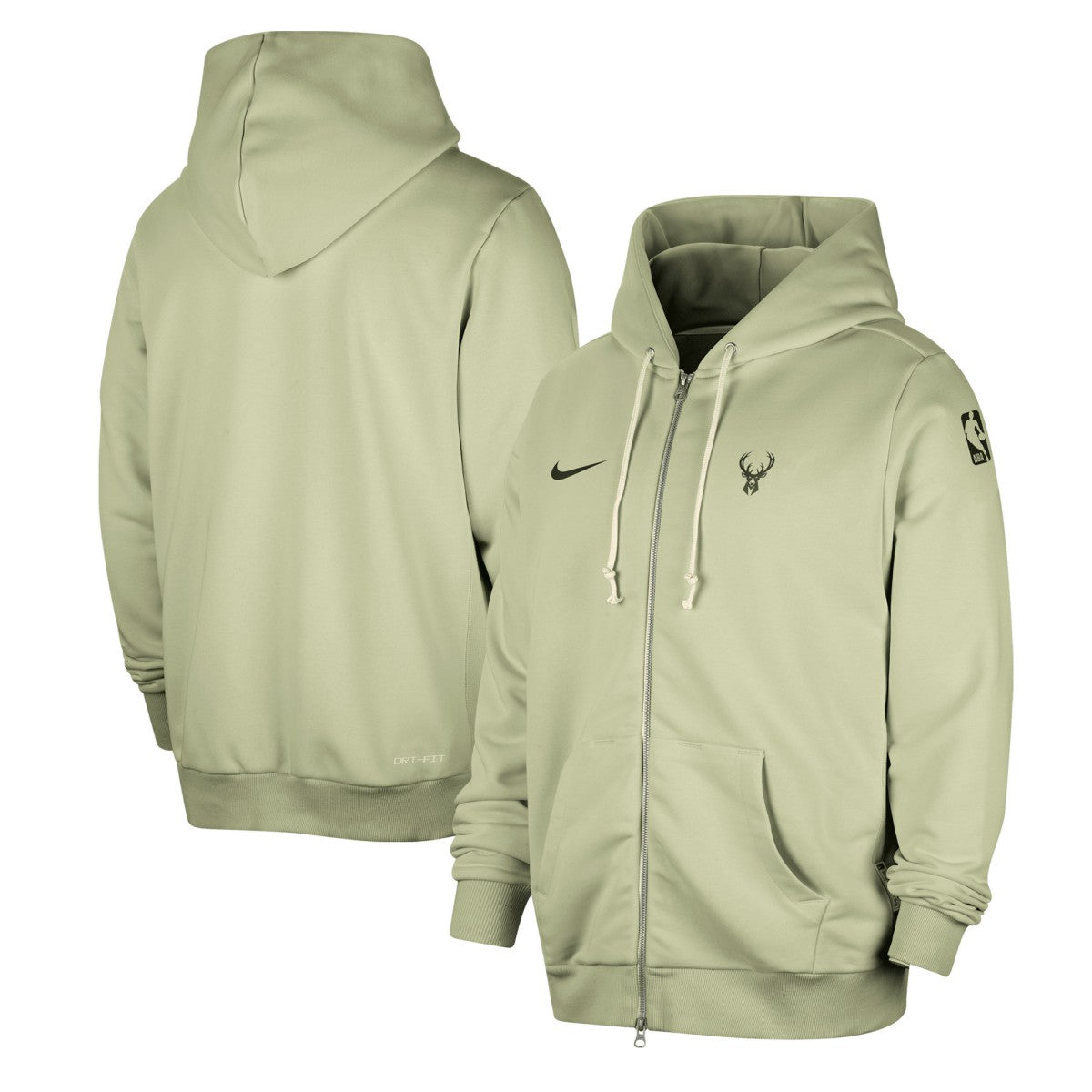Milwaukee Bucks Authentic Standard Issue Full-Zip Hoodie Jacket Green