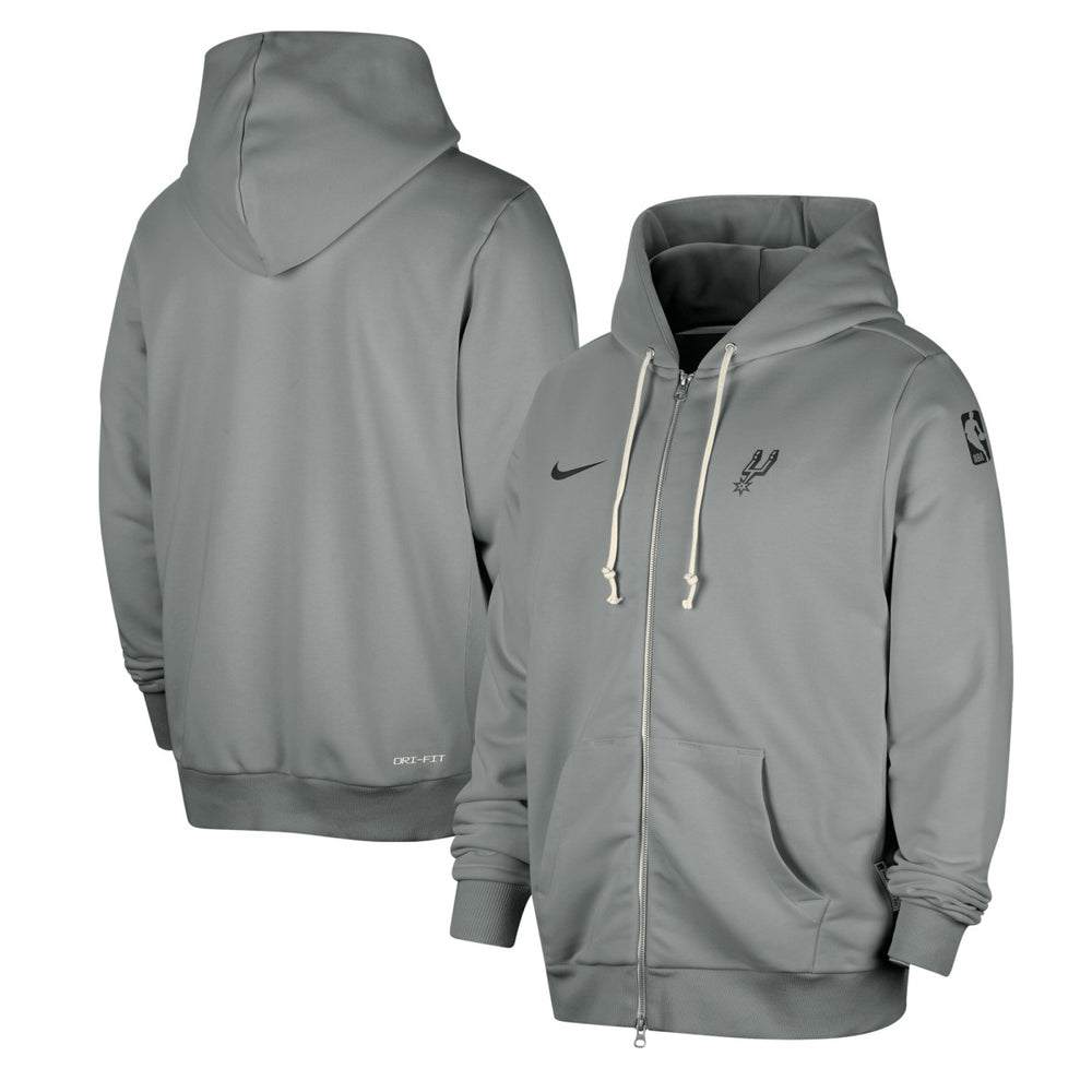 San Antonio Spurs Authentic Standard Issue Full-Zip Hoodie Jacket Gray