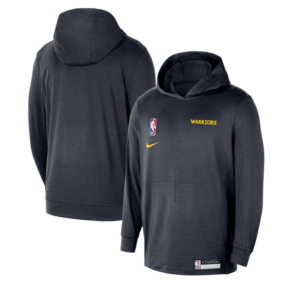 Golden State Warriors 2024/25 On-Court Authentic Practice Yoga Restore Lightweight Pullover Hoodie Navy