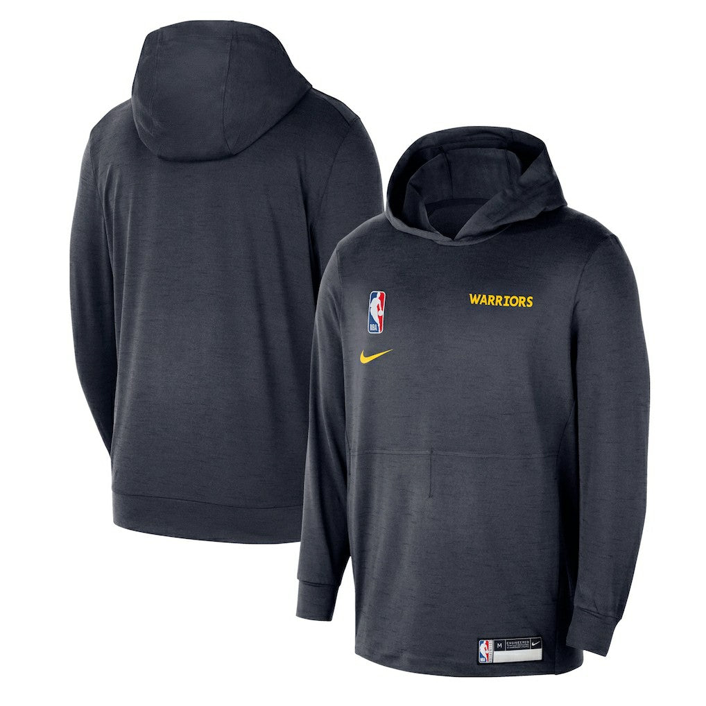 Golden State Warriors 2024/25 On-Court Authentic Practice Yoga Restore Lightweight Pullover Hoodie Navy