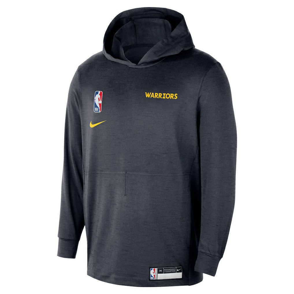 Golden State Warriors 2024/25 On-Court Authentic Practice Yoga Restore Lightweight Pullover Hoodie Navy