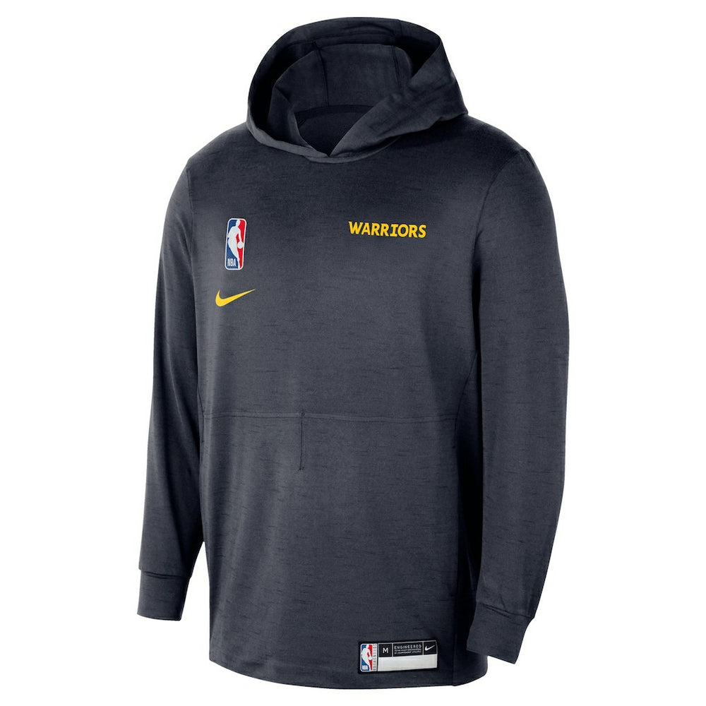 Golden State Warriors 2024/25 On-Court Authentic Practice Yoga Restore Lightweight Pullover Hoodie Navy