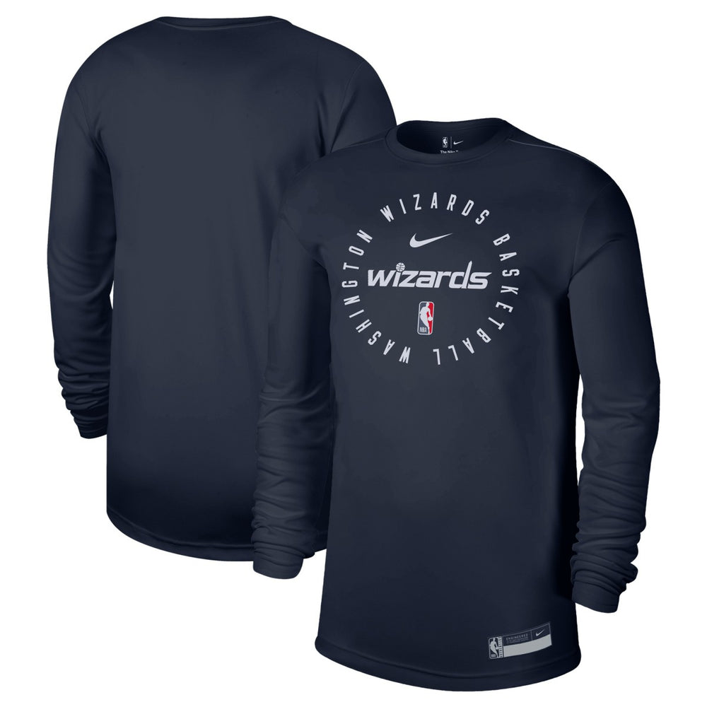 Washington Wizards 2024/25 Legend On-Court Practice Long Sleeve T-Shirt Navy