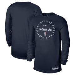 Washington Wizards 2024/25 Legend On-Court Practice Long Sleeve T-Shirt Navy