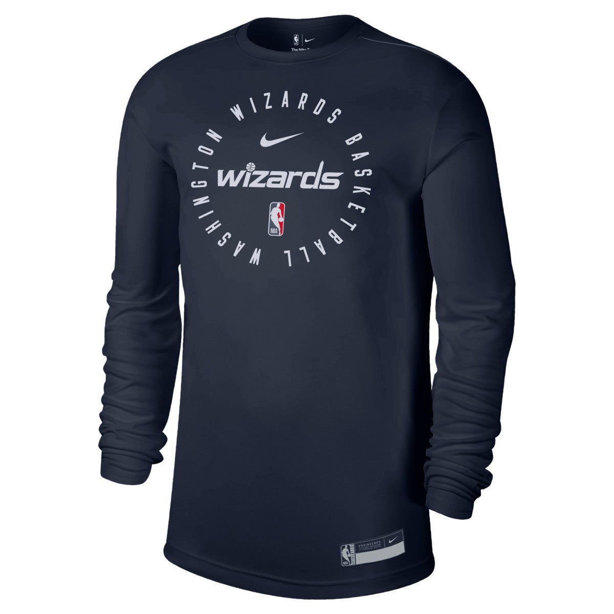 Washington Wizards 2024/25 Legend On-Court Practice Long Sleeve T-Shirt Navy