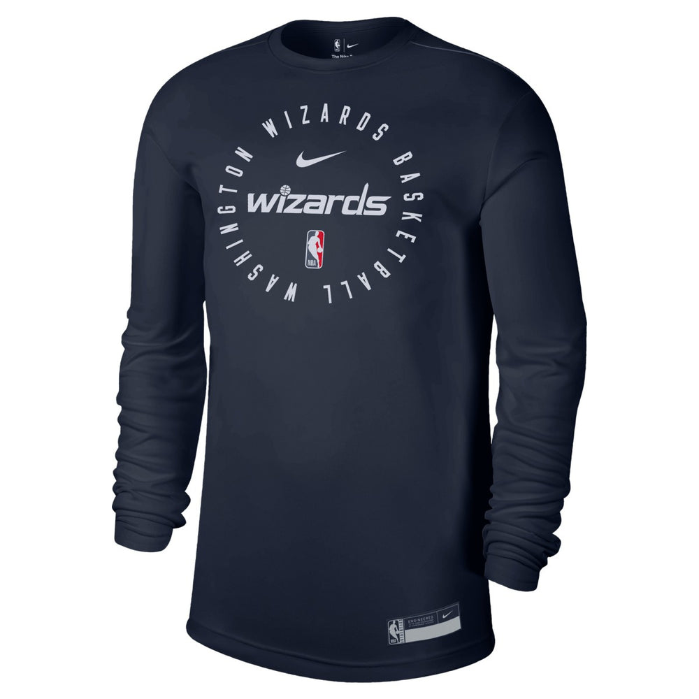 Washington Wizards 2024/25 Legend On-Court Practice Long Sleeve T-Shirt Navy