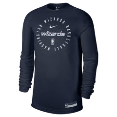 Washington Wizards 2024/25 Legend On-Court Practice Long Sleeve T-Shirt Navy