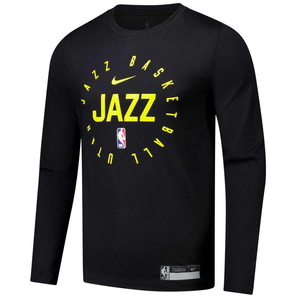 Utah Jazz 2024/25 Legend On-Court Practice Long Sleeve T-Shirt Black