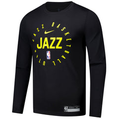 Utah Jazz 2024/25 Legend On-Court Practice Long Sleeve T-Shirt Black