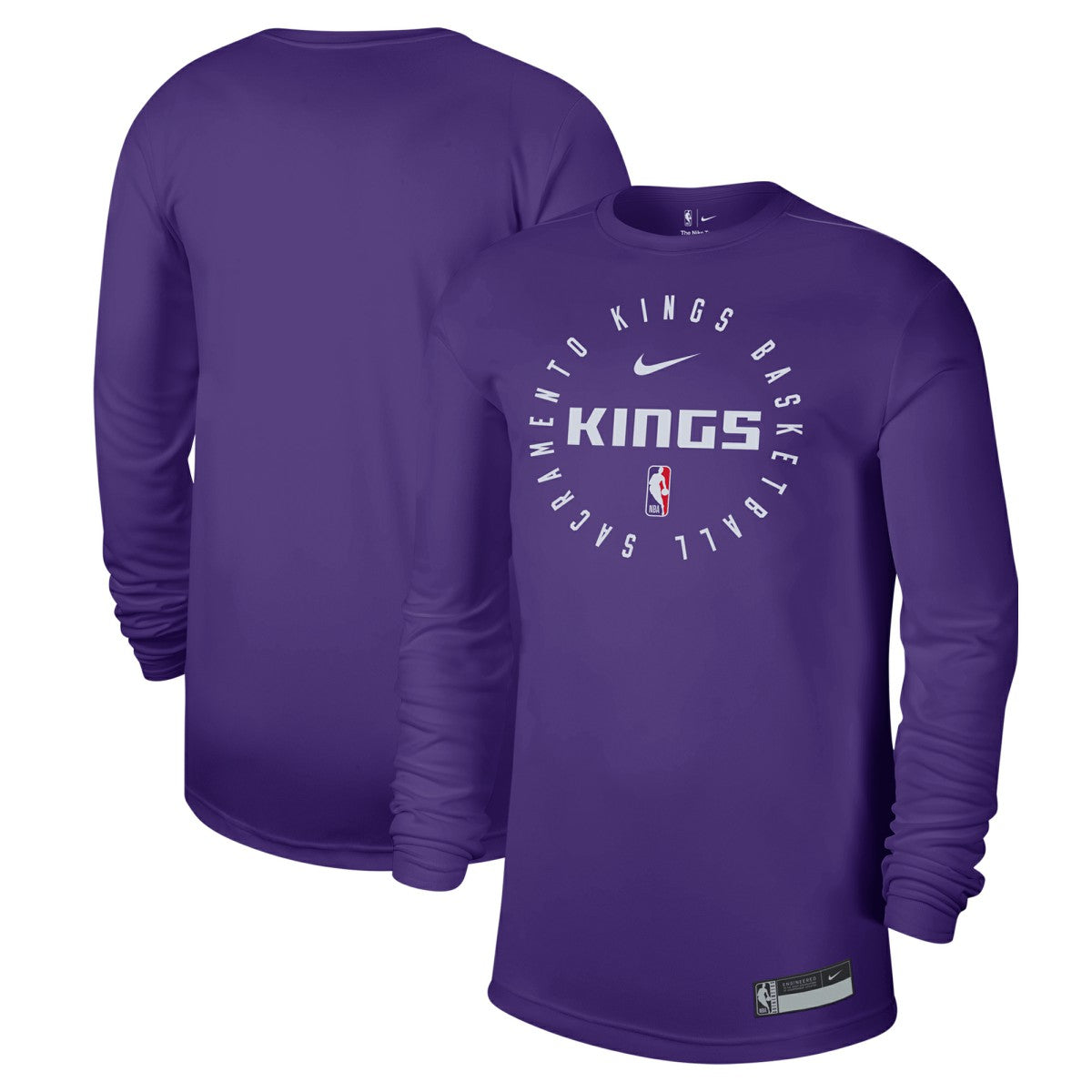 Sacramento Kings 2024/25 Legend On-Court Practice Long Sleeve T-Shirt Purple