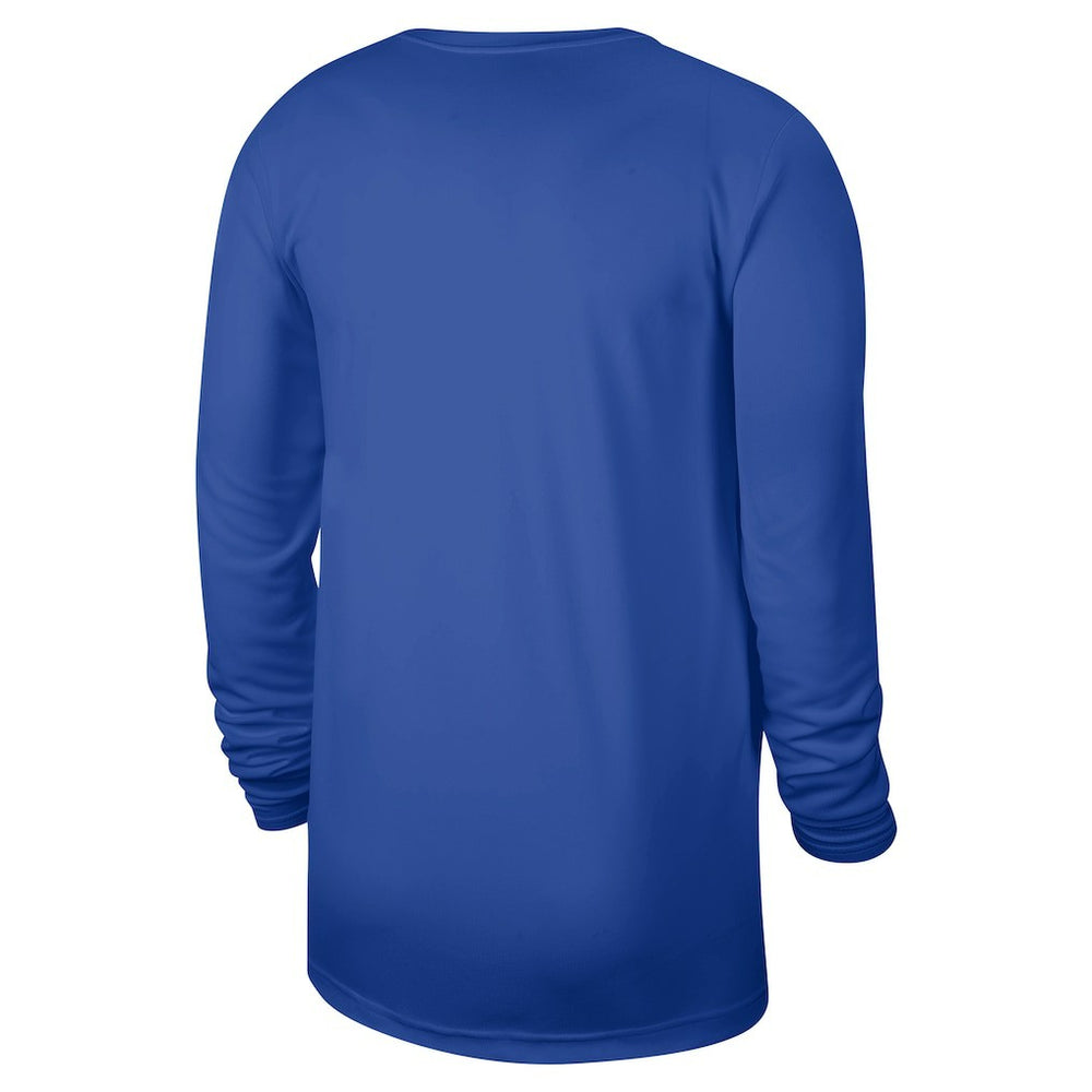 Dallas Mavericks 2024/25 Legend On-Court Practice Long Sleeve T-Shirt Blue