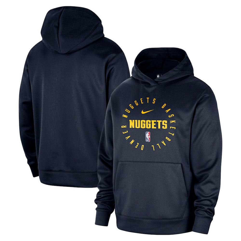 Denver Nuggets 2024/25 Spotlight On-Court Practice Performance Pullover Hoodie Navy
