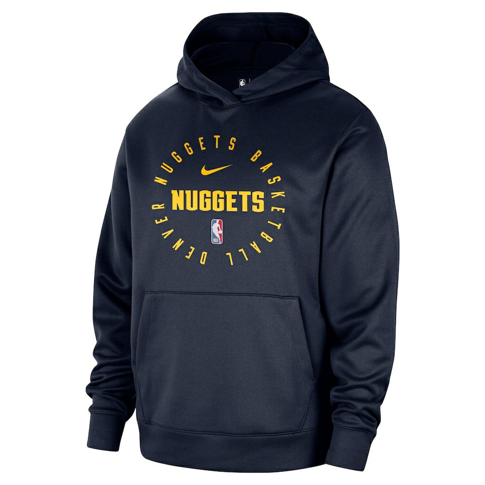 Denver Nuggets 2024/25 Spotlight On-Court Practice Performance Pullover Hoodie Navy