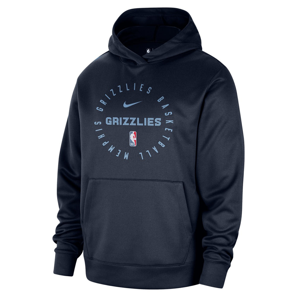 Memphis Grizzlies 2024/25 Spotlight On-Court Practice Performance Pullover Hoodie Navy
