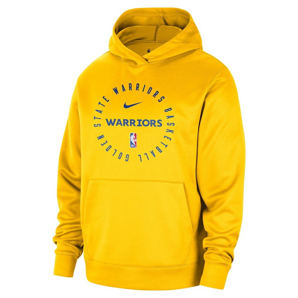 Golden State Warriors 2024/25 Spotlight On-Court Practice Performance Pullover Hoodie Gold