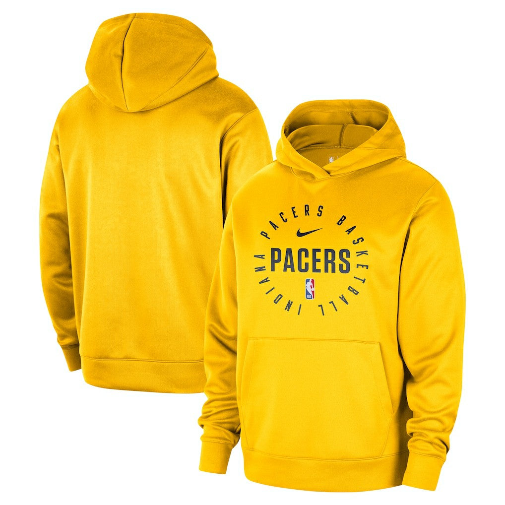 Indiana Pacers 2024/25 Spotlight On-Court Practice Performance Pullover Hoodie Gold