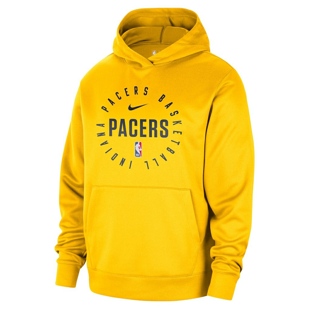Indiana Pacers 2024/25 Spotlight On-Court Practice Performance Pullover Hoodie Gold