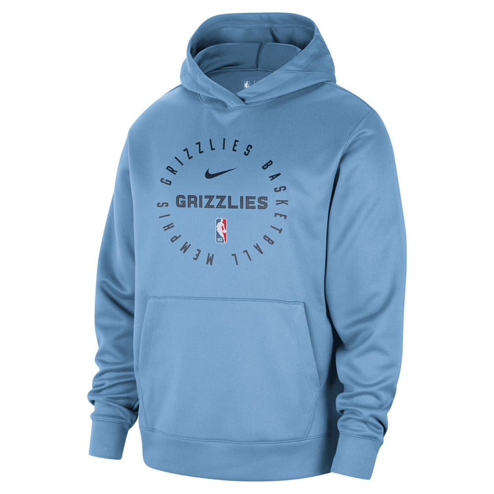 Memphis Grizzlies 2024/25 Spotlight On-Court Practice Performance Pullover Hoodie Light Blue