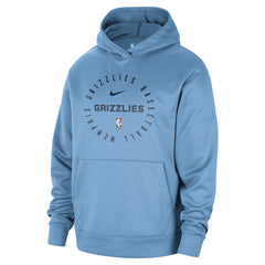 Memphis Grizzlies 2024/25 Spotlight On-Court Practice Performance Pullover Hoodie Light Blue