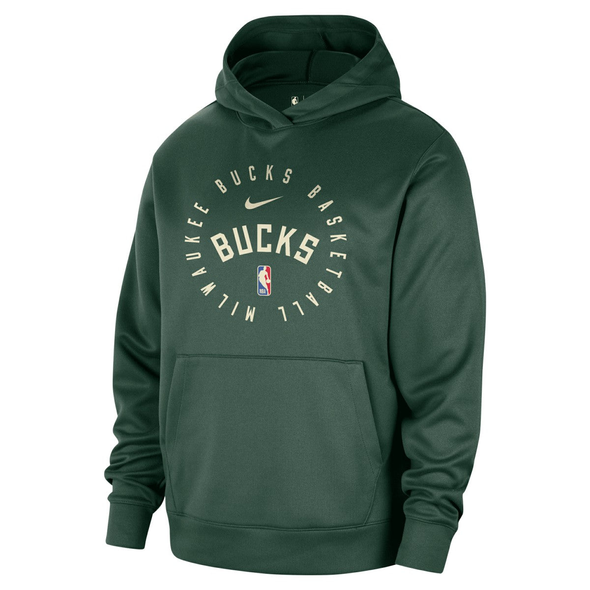 Milwaukee Bucks 2024/25 Spotlight On-Court Practice Performance Pullover Hoodie Hunter Green