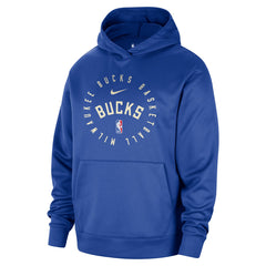 Milwaukee Bucks 2024/25 Spotlight On-Court Practice Performance Pullover Hoodie Royal