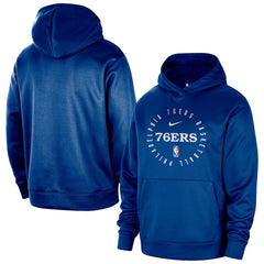 Philadelphia 76ers 2024/25 Spotlight On-Court Practice Performance Pullover Hoodie Royal