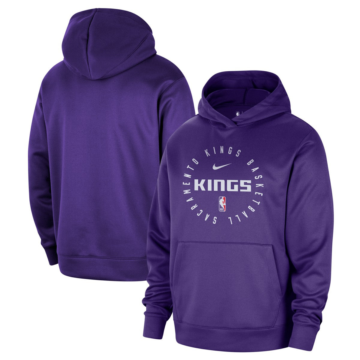 Sacramento Kings 2024/25 Spotlight On-Court Practice Performance Pullover Hoodie Purple