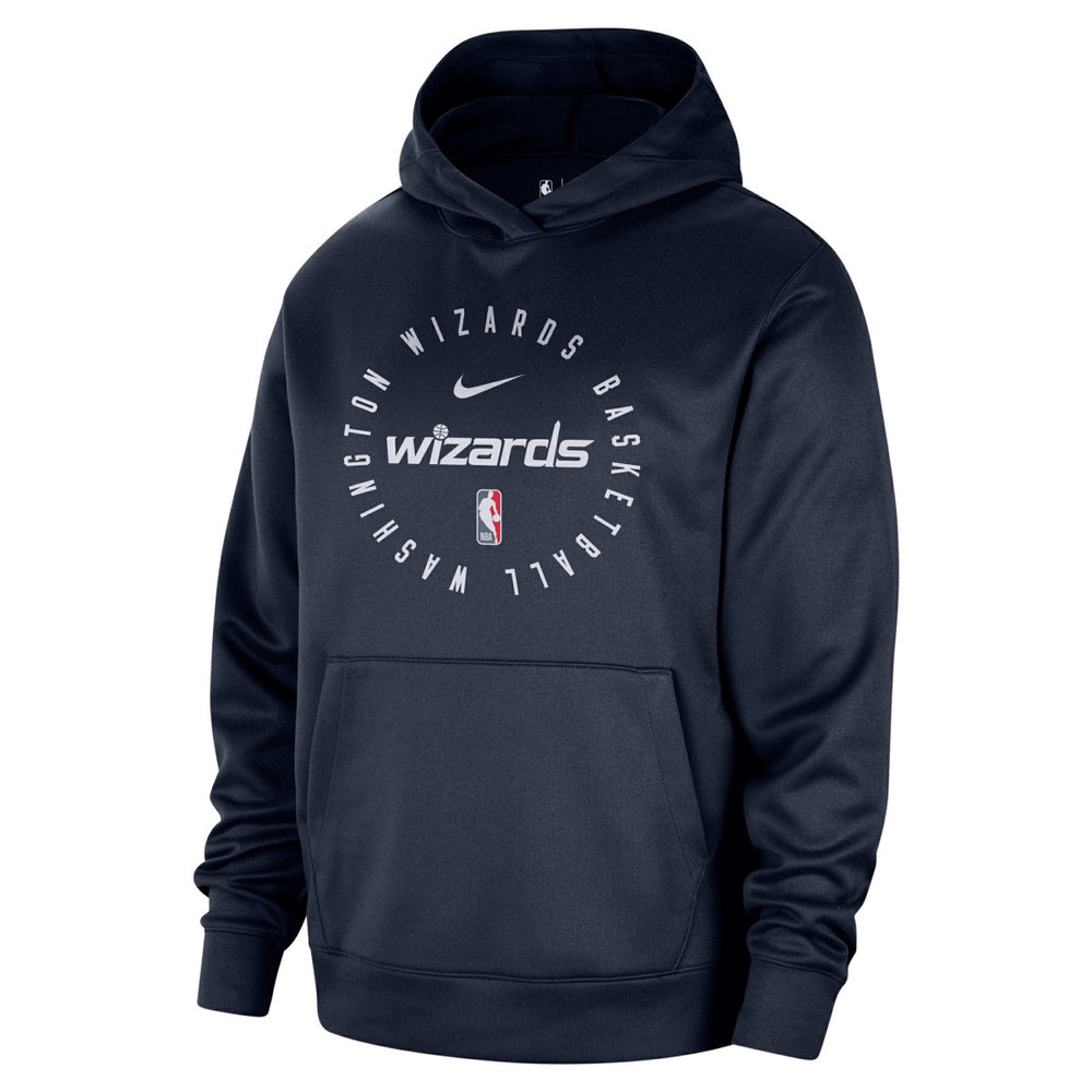 Washington Wizards 2024/25 Spotlight On-Court Practice Performance Pullover Hoodie Navy