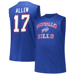 Josh Allen Buffalo Bills Big & Tall Muscle Tank Top Royal