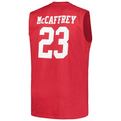 Christian McCaffrey San Francisco 49ers Big & Tall Muscle Tank Top Scarlet