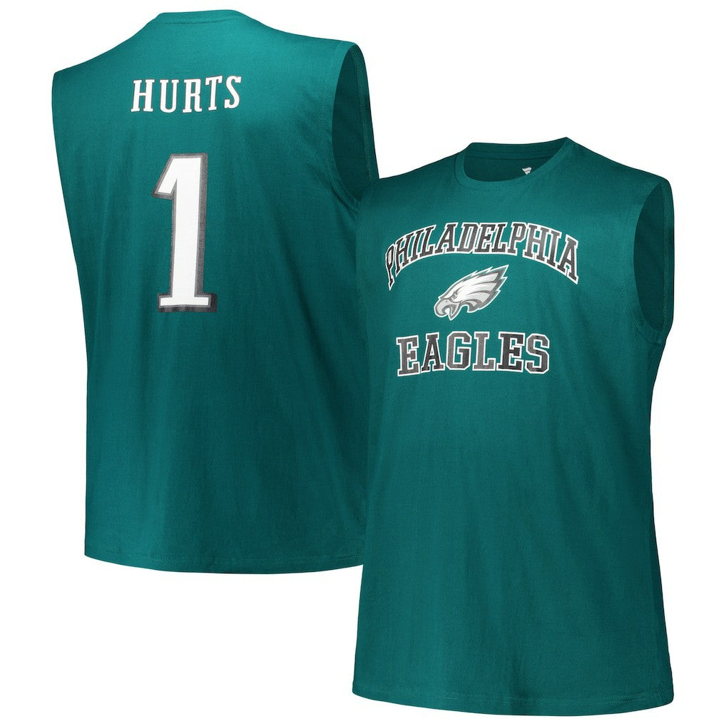 Jalen Hurts Philadelphia Eagles Big & Tall Muscle Tank Top Midnight Green