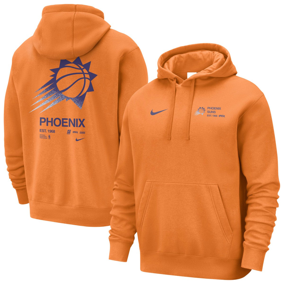 Phoenix Suns Courtside Club Pullover Hoodie Orange
