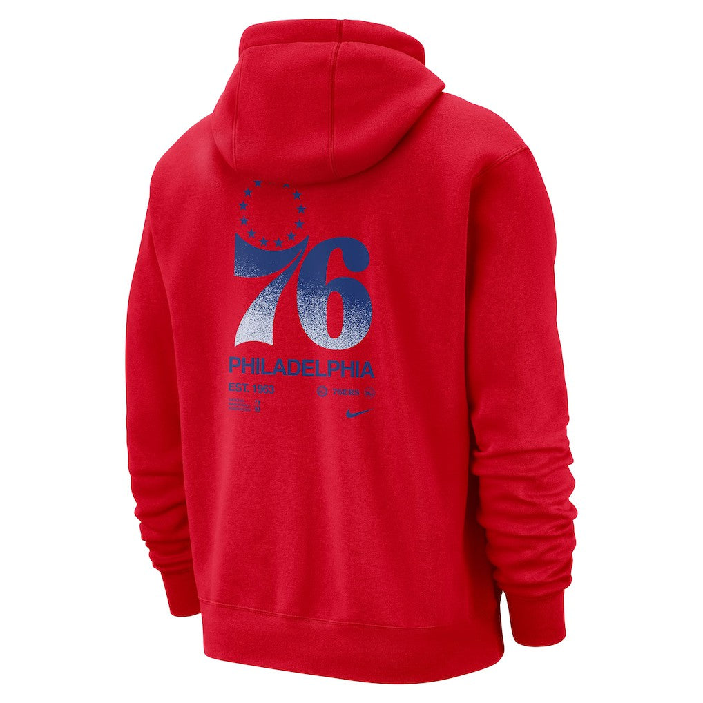 Philadelphia 76ers Courtside Club Pullover Hoodie Red