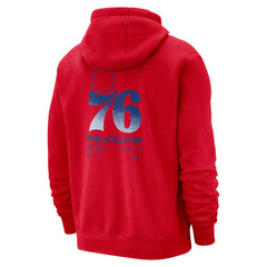 Philadelphia 76ers Courtside Club Pullover Hoodie Red