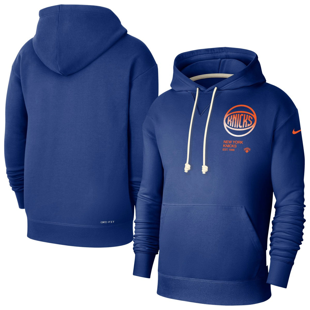 New York Knicks Courtside Standard Issue Premium Performance Pullover Hoodie Blue