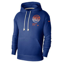 New York Knicks Courtside Standard Issue Premium Performance Pullover Hoodie Blue