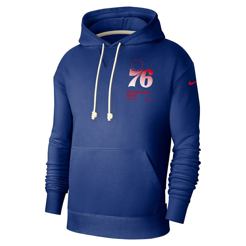 Philadelphia 76ers Courtside Standard Issue Premium Performance Pullover Hoodie Royal
