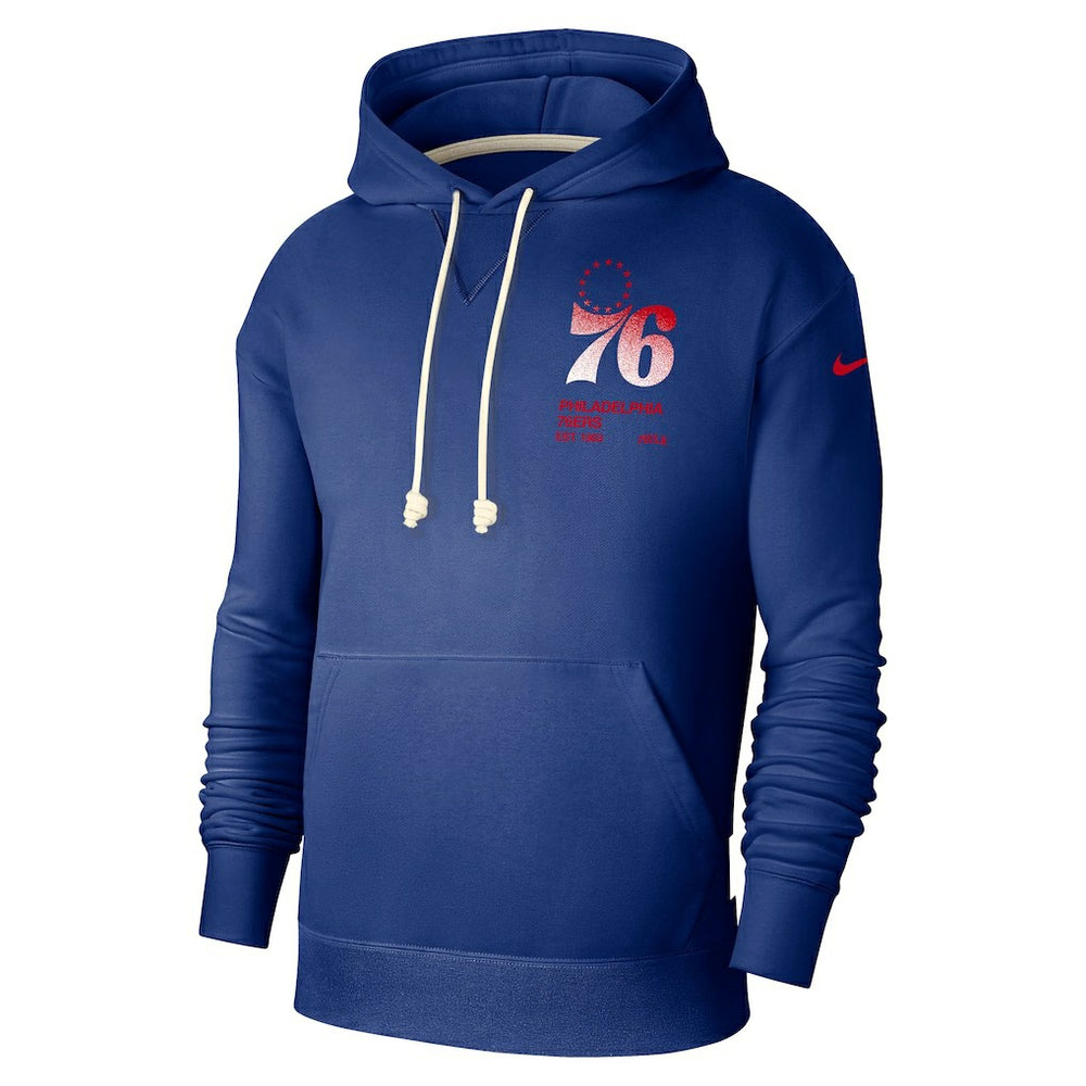 Philadelphia 76ers Courtside Standard Issue Premium Performance Pullover Hoodie Royal