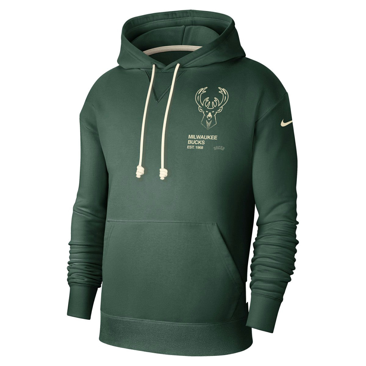 Milwaukee Bucks Courtside Standard Issue Premium Performance Pullover Hoodie Hunter Green