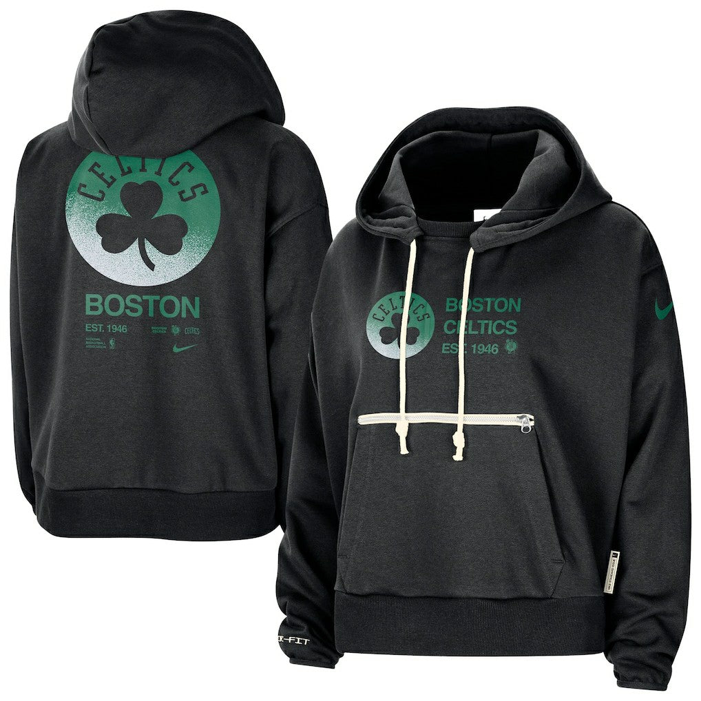 Boston Celtics Women's Courtside Standard Issue Performance Pullover Hoodie Black