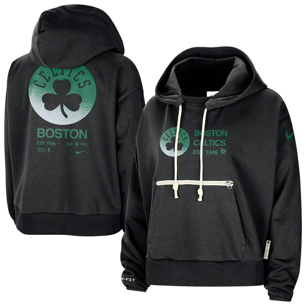 Boston Celtics Women's Courtside Standard Issue Performance Pullover Hoodie Black