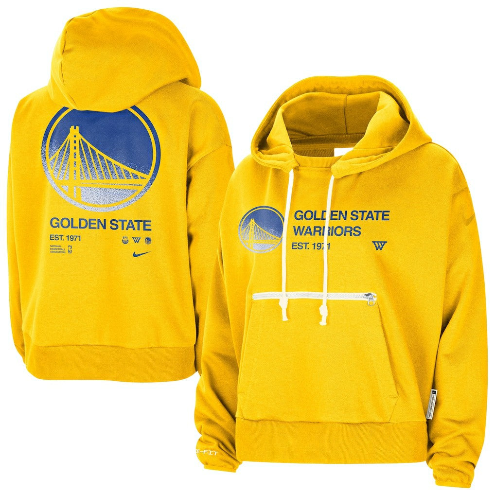 Golden State Warriors Women's Courtside Standard Issue Performance Pullover Hoodie Gold