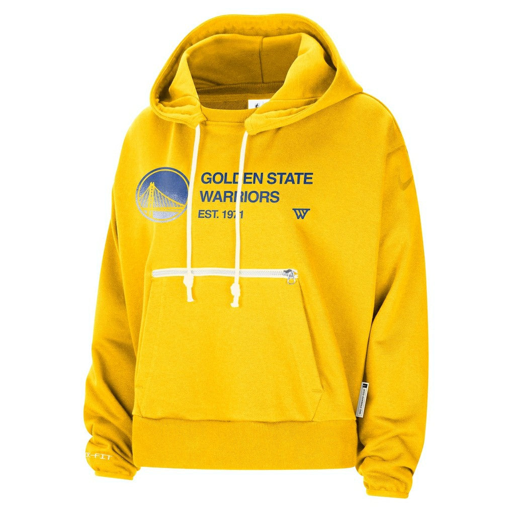 Golden State Warriors Women's Courtside Standard Issue Performance Pullover Hoodie Gold