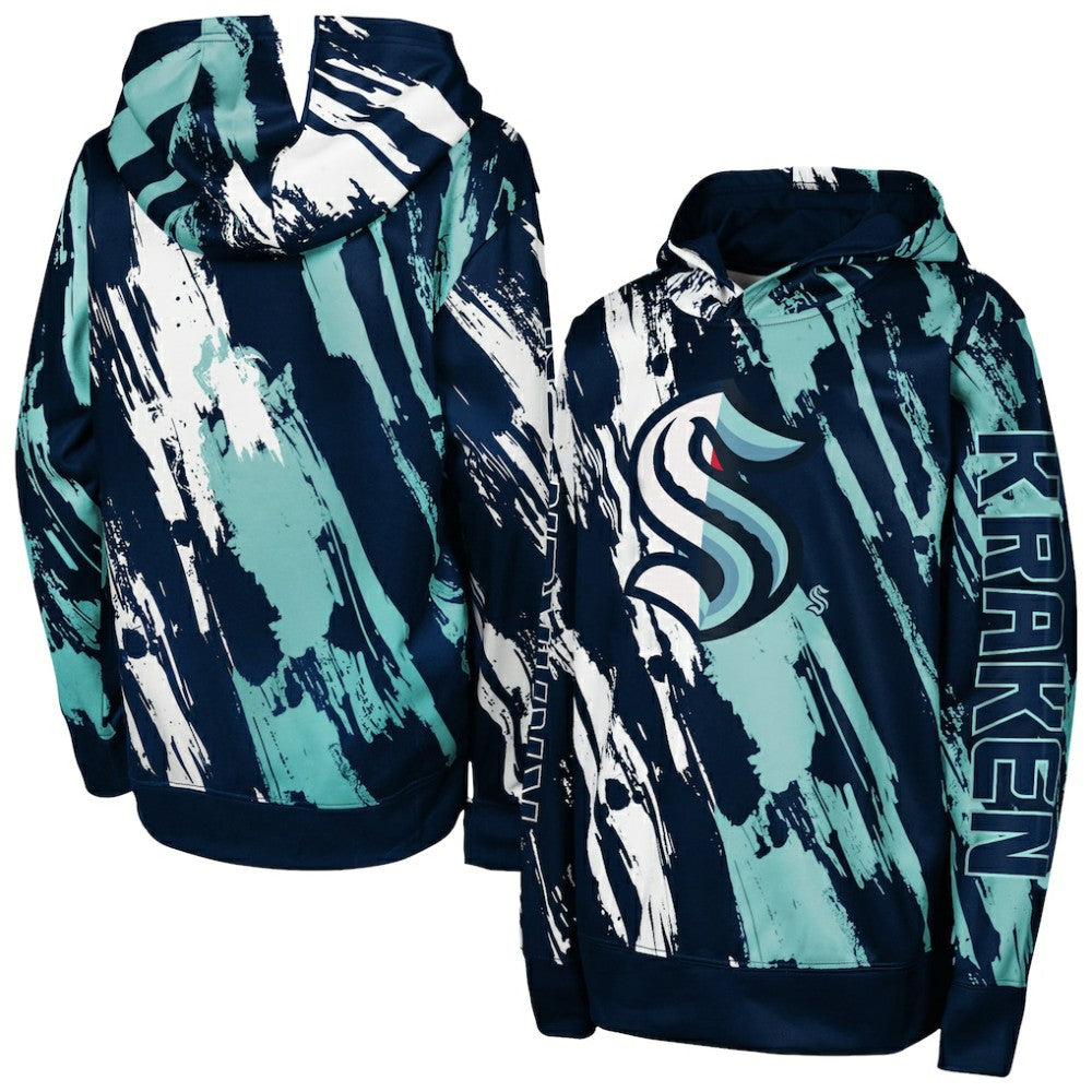 NHL Seattle Kraken Preschool Master Snipe Pullover Hoodie - Deep Sea Blue